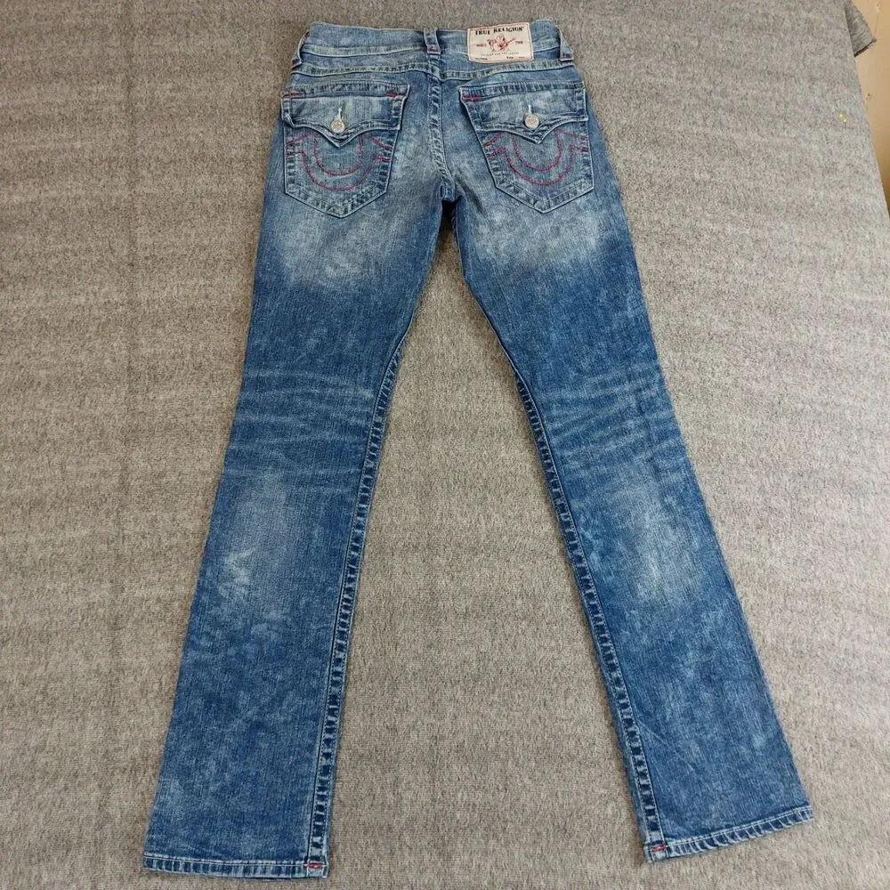 True Religion World Tour Ricky Relaxed Straight Jeans Men's Size 28 (Fit 29x33)